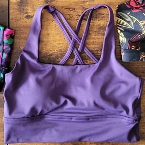 constantly varied gear cvg longline eggplant purple bra